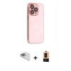 MARSİLYAN™- iPhone 13 Pro Max Kılıf Siluet Minimal Özel Seri - Şeffaf Maxco Cam Ekran Koruyucu + Pers Alüminyum Kamera Lens - SABE