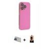 MARSİLYAN™- iPhone 13 Pro Max Kılıf Siluet Minimal Özel Seri - Şeffaf Maxco Cam Ekran Koruyucu + Rainbow Kamera Lens Koruma Cam - MI