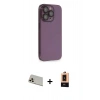 MARSİLYAN™- iPhone 13 Pro Max Kılıf Siluet Minimal Özel Seri - Şeffaf Maxco Cam Ekran Koruyucu + Rainbow Kamera Lens Koruma Cam - REGD
