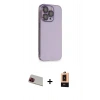 MARSİLYAN™- iPhone 13 Pro Max Kılıf Siluet Minimal Özel Seri - Şeffaf Maxco Cam Ekran Koruyucu + Rainbow Kamera Lens Koruma Cam - KI