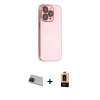 MARSİLYAN™- iPhone 13 Pro Max Kılıf Siluet Minimal Özel Seri - Şeffaf Maxco Cam Ekran Koruyucu + Rainbow Kamera Lens Koruma Cam - KI