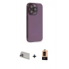 MARSİLYAN™- iPhone 13 Pro Max Kılıf Siluet Minimal Özel Seri - Şeffaf Maxco Cam Ekran Koruyucu + Rainbow Kamera Lens Koruma Cam - MR