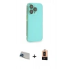 MARSİLYAN™- iPhone 13 Pro Max Kılıf Siluet Minimal Özel Seri - Şeffaf Maxco Cam Ekran Koruyucu + Rainbow Kamera Lens Koruma Cam - MI