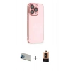 MARSİLYAN™- iPhone 13 Pro Max Kılıf Siluet Minimal Özel Seri - Şeffaf Maxco Cam Ekran Koruyucu + Rainbow Kamera Lens Koruma Cam - MI