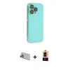 MARSİLYAN™- iPhone 13 Pro Max Kılıf Siluet Minimal Özel Seri - Şeffaf Maxco Cam Ekran Koruyucu + Rainbow Kamera Lens Koruma Cam - REGD