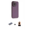 MARSİLYAN™- iPhone 13 Pro Max Kılıf Siluet Minimal Özel Seri - Şeffaf Maxco Cam Ekran Koruyucu + Renkli Kamera Lens Koruma Cam - SI