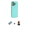 MARSİLYAN™- iPhone 13 Pro Max Kılıf Siluet Minimal Özel Seri - Şeffaf Maxco Cam Ekran Koruyucu + Shine Kamera Lens Koruma Cam - GI