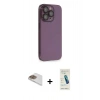 MARSİLYAN™- iPhone 13 Pro Max Kılıf Siluet Minimal Özel Seri - Şeffaf Pasifik Cam Ekran Koruyucu + Pers Alüminyum Kamera Lens - GD