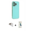 MARSİLYAN™- iPhone 13 Pro Max Kılıf Siluet Minimal Özel Seri - Şeffaf Pasifik Cam Ekran Koruyucu + Pers Alüminyum Kamera Lens - GD