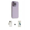 MARSİLYAN™- iPhone 13 Pro Max Kılıf Siluet Minimal Özel Seri - Şeffaf Pasifik Cam Ekran Koruyucu + Shine Kamera Lens - GD