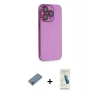 MARSİLYAN™- iPhone 13 Pro Max Kılıf Siluet Minimal Özel Seri - Şeffaf Pasifik Cam Ekran Koruyucu + Metal Kamera Lens Koruma Cam - MR