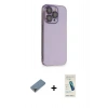 MARSİLYAN™- iPhone 13 Pro Max Kılıf Siluet Minimal Özel Seri - Şeffaf Pasifik Cam Ekran Koruyucu + Metal Kamera Lens Koruma Cam - MR