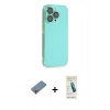 MARSİLYAN™- iPhone 13 Pro Max Kılıf Siluet Minimal Özel Seri - Şeffaf Pasifik Cam Ekran Koruyucu + Metal Kamera Lens Koruma Cam - MR