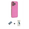 MARSİLYAN™- iPhone 13 Pro Max Kılıf Siluet Minimal Özel Seri - Şeffaf Pasifik Cam Ekran Koruyucu + Metal Kamera Lens Koruma Cam - MR