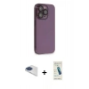 MARSİLYAN™- iPhone 13 Pro Max Kılıf Siluet Minimal Özel Seri - Şeffaf Pasifik Cam Ekran Koruyucu + Pers Alüminyum Kamera Lens - LT