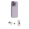 MARSİLYAN™- iPhone 13 Pro Max Kılıf Siluet Minimal Özel Seri - Şeffaf Pasifik Cam Ekran Koruyucu + Pers Alüminyum Kamera Lens - SABE