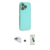 MARSİLYAN™- iPhone 13 Pro Max Kılıf Siluet Minimal Özel Seri - Şeffaf Pasifik Cam Ekran Koruyucu + Pers Alüminyum Kamera Lens - SABE