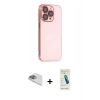 MARSİLYAN™- iPhone 13 Pro Max Kılıf Siluet Minimal Özel Seri - Şeffaf Pasifik Cam Ekran Koruyucu + Pers Alüminyum Kamera Lens - SABE