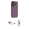 MARSİLYAN™- iPhone 13 Pro Max Kılıf Siluet Minimal Özel Seri - Şeffaf Pasifik Cam Ekran Koruyucu + Pers Alüminyum Kamera Lens - KI