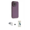 MARSİLYAN™- iPhone 13 Pro Max Kılıf Siluet Minimal Özel Seri - Şeffaf Pasifik Cam Ekran Koruyucu + Pers Alüminyum Kamera Lens - SABE