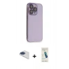 MARSİLYAN™- iPhone 13 Pro Max Kılıf Siluet Minimal Özel Seri - Şeffaf Pasifik Cam Ekran Koruyucu + Pers Alüminyum Kamera Lens - LT