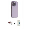 MARSİLYAN™- iPhone 13 Pro Max Kılıf Siluet Minimal Özel Seri - Şeffaf Pasifik Cam Ekran Koruyucu + Pers Alüminyum Kamera Lens - KI