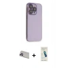 MARSİLYAN™- iPhone 13 Pro Max Kılıf Siluet Minimal Özel Seri - Şeffaf Pasifik Cam Ekran Koruyucu + Rainbow Kamera Lens Koruma Cam - MR