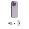 MARSİLYAN™- iPhone 13 Pro Max Kılıf Siluet Minimal Özel Seri - Şeffaf Pasifik Cam Ekran Koruyucu + Rainbow Kamera Lens Koruma Cam - REGD