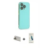 MARSİLYAN™- iPhone 13 Pro Max Kılıf Siluet Minimal Özel Seri - Şeffaf Pasifik Cam Ekran Koruyucu + Rainbow Kamera Lens Koruma Cam - REGD