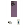 MARSİLYAN™- iPhone 13 Pro Max Kılıf Siluet Minimal Özel Seri - Şeffaf Pasifik Cam Ekran Koruyucu + Rainbow Kamera Lens Koruma Cam - REGD
