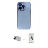MARSİLYAN™- iPhone 13 Pro Max Kılıf Siluet Minimal Özel Seri - Şeffaf Pasifik Cam Ekran Koruyucu + Rainbow Kamera Lens Koruma Cam - MR