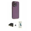 MARSİLYAN™- iPhone 13 Pro Max Kılıf Siluet Minimal Özel Seri - Şeffaf Pasifik Cam Ekran Koruyucu + Raze Metal Kamera Lens - GD