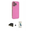 MARSİLYAN™- iPhone 13 Pro Max Kılıf Siluet Minimal Özel Seri - Şeffaf Pasifik Cam Ekran Koruyucu + Raze Metal Kamera Lens - GD