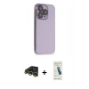 MARSİLYAN™- iPhone 13 Pro Max Kılıf Siluet Minimal Özel Seri - Şeffaf Pasifik Cam Ekran Koruyucu + Raze Metal Kamera Lens - GD