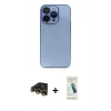 MARSİLYAN™- iPhone 13 Pro Max Kılıf Siluet Minimal Özel Seri - Şeffaf Pasifik Cam Ekran Koruyucu + Raze Metal Kamera Lens - GD