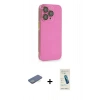 MARSİLYAN™- iPhone 13 Pro Max Kılıf Siluet Minimal Özel Seri - Şeffaf Pasifik Cam Ekran Koruyucu + Renkli Kamera Lens Koruma Cam - YL