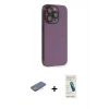 MARSİLYAN™- iPhone 13 Pro Max Kılıf Siluet Minimal Özel Seri - Şeffaf Pasifik Cam Ekran Koruyucu + Renkli Kamera Lens Koruma Cam - PE
