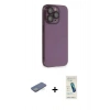 MARSİLYAN™- iPhone 13 Pro Max Kılıf Siluet Minimal Özel Seri - Şeffaf Pasifik Cam Ekran Koruyucu + Renkli Kamera Lens Koruma Cam - YL