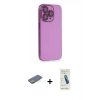 MARSİLYAN™- iPhone 13 Pro Max Kılıf Siluet Minimal Özel Seri - Şeffaf Pasifik Cam Ekran Koruyucu + Renkli Kamera Lens Koruma Cam - YL