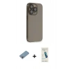 MARSİLYAN™- iPhone 13 Pro Max Kılıf Siluet Minimal Özel Seri - Şeffaf Pasifik Cam Ekran Koruyucu + Shine Kamera Lens Koruma Cam - GI