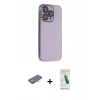MARSİLYAN™- iPhone 13 Pro Max Kılıf Siluet Minimal Özel Seri - Şeffaf Pasifik Cam Ekran Koruyucu + Renkli Kamera Lens Koruma Cam - TU
