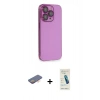 MARSİLYAN™- iPhone 13 Pro Max Kılıf Siluet Minimal Özel Seri - Şeffaf Pasifik Cam Ekran Koruyucu + Renkli Kamera Lens Koruma Cam - TU