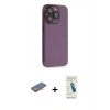 MARSİLYAN™- iPhone 13 Pro Max Kılıf Siluet Minimal Özel Seri - Şeffaf Pasifik Cam Ekran Koruyucu + Renkli Kamera Lens Koruma Cam - TU