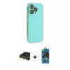 MARSİLYAN™- iPhone 13 Pro Max Kılıf Siluet Minimal Özel Seri - Siyah 18D Cam Ekran Koruyucu + Raze Metal Kamera Lens - GD