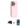 MARSİLYAN™- iPhone 13 Pro Max Kılıf Siluet Minimal Özel Seri - Siyah 18D Cam Ekran Koruyucu + Raze Metal Kamera Lens - GD