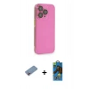 MARSİLYAN™- iPhone 13 Pro Max Kılıf Siluet Minimal Özel Seri - Siyah 18D Cam Ekran Koruyucu + Shine Kamera Lens Koruma Cam - PE