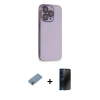 MARSİLYAN™- iPhone 13 Pro Max Kılıf Siluet Minimal Özel Seri - Siyah 3D Antistatik Hayalet Cam Ekran Koruyucu + Shine Kamera Lens Koruma Cam - GI