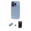 MARSİLYAN™- iPhone 13 Pro Max Kılıf Siluet Minimal Özel Seri - Siyah 3D Antistatik Hayalet Cam Ekran Koruyucu + Shine Kamera Lens Koruma Cam - GI