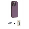 MARSİLYAN™- iPhone 13 Pro Max Kılıf Siluet Minimal Özel Seri - Siyah 6D Mat Seramik Hayalet Nano Ekran Koruyucu + Renkli Kamera Lens Koruma Cam - SI