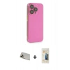 MARSİLYAN™- iPhone 13 Pro Max Kılıf Siluet Minimal Özel Seri - Siyah 6D Mat Seramik Hayalet Nano Ekran Koruyucu + Rainbow Kamera Lens Koruma Cam - REGD